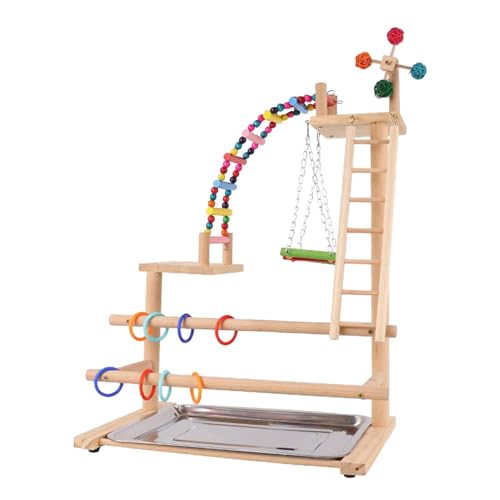 ＡＷＨＡＯ Wood Perch Bird Gym Papageienspielplatz für Nymphensittiche, Bluebirds, Sittiche von ＡＷＨＡＯ