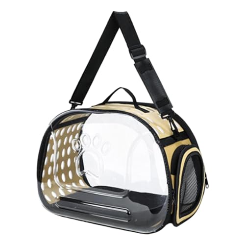 AWHAO Zusammenklappbare, Weiche Transportbox für Haustiere, Luftpolstertasche, Abnehmbare, Tragbare Katzentragetasche für Kätzchen, Reisen, Outdoor, Camping, Gold L AWHAO Zusammenklappbare, Weiche Transportbox für Haustiere, Luftpolstertasche, Abnehmbare, Tragbare Katzentragetasche für Kätzchen, Reisen, Outdoor, Camping, Gold L von AWHAO
