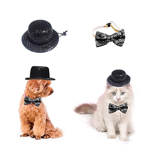 AWOCAN 2 Stück Hundekostüm Zylinder, Katze, Sombrero, Hut, formelle Krawatte, Geburtstagsparty, Cosplay, Kostüm, Haustier, Hund, Katze, Urlaub, Party-Dekoration AWOCAN 2 Stück Hundekostüm Zylinder, Katze, Sombrero, Hut, formelle Krawatte, Geburtstagsparty, Cosplay, Kostüm, Haustier, Hund, Katze, Urlaub, Party-Dekoration von AWOCAN