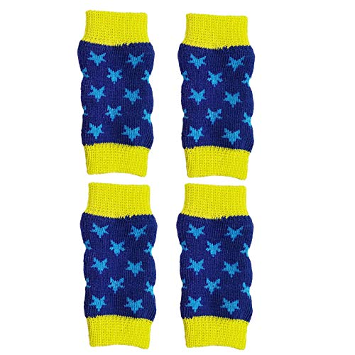 AWOCAN Haustier-Beinwärmer für verschiedene Muster, Haustier-Socken, geeignet für kleine und mittelgroße Hunde, Katzen, modisch, sauber und warm, Größe L, Blau von AWOCAN