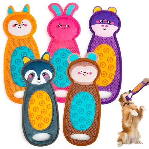 AWOOF Quietschendes Hundespielzeug für kleine und mittlere Hunde, 5 Stück, knisterndes Spielzeug, um sie stundenlang beschäftigt zu halten, Geschenke für Hunde, Geburtstagsspielzeug AWOOF Quietschendes Hundespielzeug für kleine und mittlere Hunde, 5 Stück, knisterndes Spielzeug, um sie stundenlang beschäftigt zu halten, Geschenke für Hunde, Geburtstagsspielzeug von AWOOF