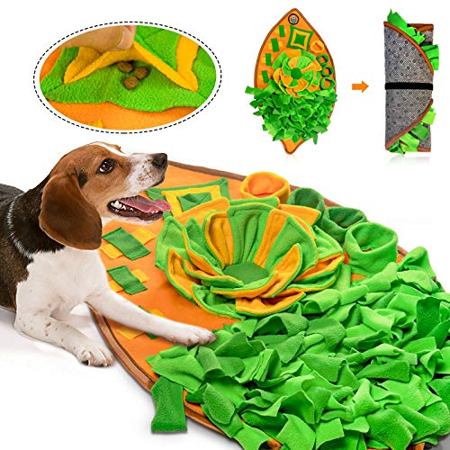 AWOOF Schnüffelmatte für Hunde, Hund-Nasenarbeit, Trainingsmatte, interaktives Haustier-Puzzle-Spielzeug fördert die natürliche Futtersuche für Training und Stressabbau. von AWOOF