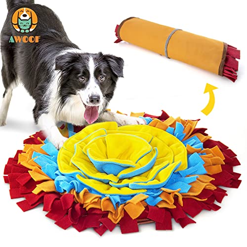 AWOOF Schnüffelmatte für Hunde, interaktives Futterspiel für Langeweile, fördert natürliche Futtersuche für Katzen, Hunde, Napf auf Reisen, Leckerli-Spender für drinnen und draußen, Stressabbau (rot) AWOOF Schnüffelmatte für Hunde, interaktives Futterspiel für Langeweile, fördert natürliche Futtersuche für Katzen, Hunde, Napf auf Reisen, Leckerli-Spender für drinnen und draußen, Stressabbau (rot) von AWOOF