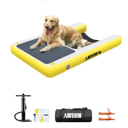 AWSUM 120x100cm Hunderampe Aufblasbar Hunde Wasserrampe Aufblasbare Dog Ramp Hundeboot Rampe Leiter Schwimmrampe Welpe Planke Schwimmdock Plattform für Hunde bis zu 80 kg, für Pool, Boote, Docks, Seen AWSUM 120x100cm Hunderampe Aufblasbar Hunde Wasserrampe Aufblasbare Dog Ramp Hundeboot Rampe Leiter Schwimmrampe Welpe Planke Schwimmdock Plattform für Hunde bis zu 80 kg, für Pool, Boote, Docks, Seen von AWSUM