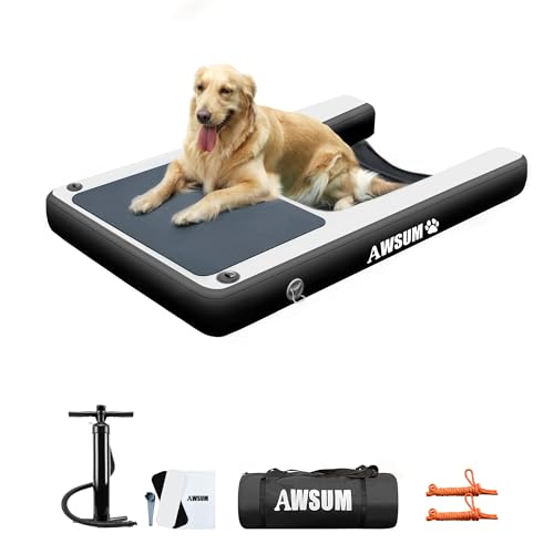 AWSUM 120x100cm Hunderampe Aufblasbar Hunde Wasserrampe Aufblasbare Dog Ramp Hundeboot Rampe Leiter Schwimmrampe Welpe Planke Schwimmdock Plattform für Hunde bis zu 80 kg, für Pool, Boote, Docks, Seen AWSUM 120x100cm Hunderampe Aufblasbar Hunde Wasserrampe Aufblasbare Dog Ramp Hundeboot Rampe Leiter Schwimmrampe Welpe Planke Schwimmdock Plattform für Hunde bis zu 80 kg, für Pool, Boote, Docks, Seen von AWSUM
