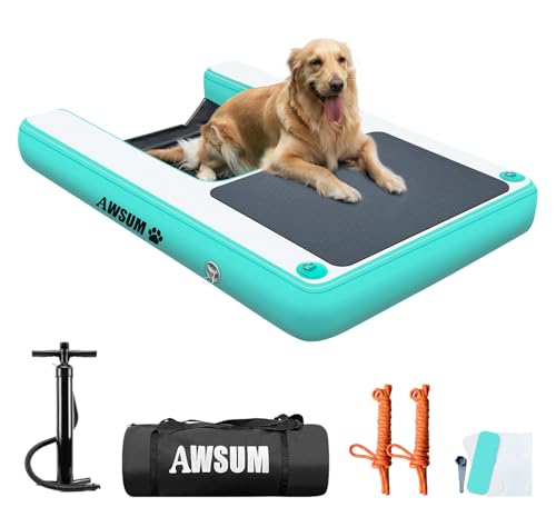 AWSUM 120x100cm Hunderampe Aufblasbar Hunde Wasserrampe Aufblasbare Dog Ramp Hundeboot Rampe Leiter Schwimmrampe Welpe Planke Schwimmdock Plattform für Hunde bis zu 80 kg, für Pool, Boote, Docks, Seen AWSUM 120x100cm Hunderampe Aufblasbar Hunde Wasserrampe Aufblasbare Dog Ramp Hundeboot Rampe Leiter Schwimmrampe Welpe Planke Schwimmdock Plattform für Hunde bis zu 80 kg, für Pool, Boote, Docks, Seen von AWSUM