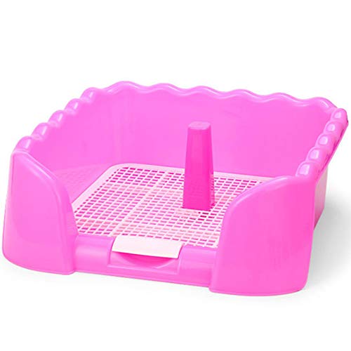 AXDNH Tragbare Haustier-Toilette, Tablett-Gitter-Haustier-Toilette-Zaun-Hund-Toiletten-Welpen-Trainings-Pad-Halter mit Zaun Pet Töpfchen,Rosa AXDNH Tragbare Haustier-Toilette, Tablett-Gitter-Haustier-Toilette-Zaun-Hund-Toiletten-Welpen-Trainings-Pad-Halter mit Zaun Pet Töpfchen,Rosa von AXDNH