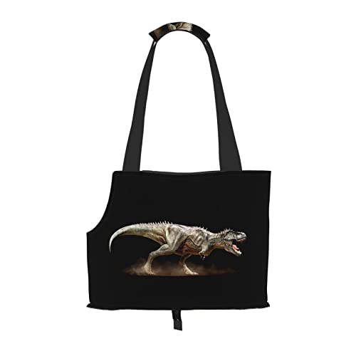 AXETVSOK Faltbare Haustier-Handtasche, Dinosaurier-Rex-Tyrannosaurus-Haustier-Tragetasche, Outdoor-Reise-Haustier-Schultertaschen zum Einkaufen, Wandern, Spazierengehen von AXETVSOK
