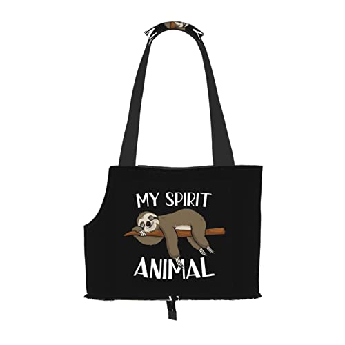 AXETVSOK Faltbare Haustier-Handtasche, My Sprirt Tier-Faultier-Tragetasche, Outdoor-Reise-Haustier-Schultertaschen zum Einkaufen, Wandern, Spazierengehen von AXETVSOK