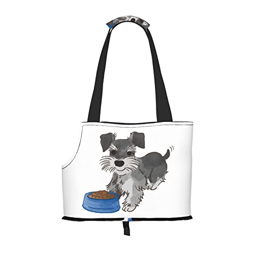 AXETVSOK Faltbare Haustier-Handtasche, Schnauzer-Hundetragetasche, Outdoor-Reise-Haustier-Schultertaschen zum Einkaufen, Wandern, Spazierengehen von AXETVSOK