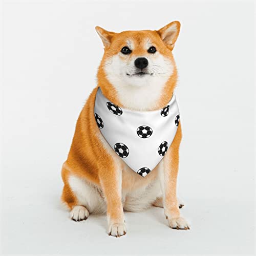 AXETVSOK Haustier-Schal, Fußball-Muster, verstellbares Halstuch, dreieckiges Schal, Zubehör für kleine, mittelgroße und große Hunde und Katzen von AXETVSOK