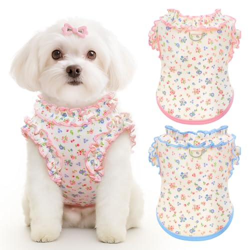 Hunde-Shirt (2er-Pack, Rosa und Blau, Größe XL) von AXIIJGL