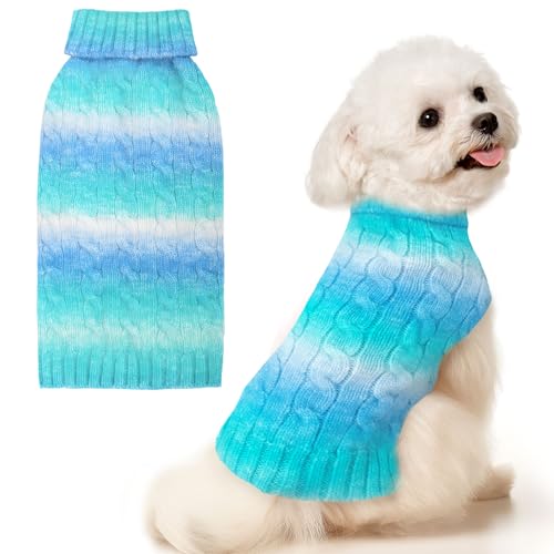 Hundepullover für kleine Hunde, weicher Katzenpullover nur für Katzen, dehnbar, extra Hundekleidung für kleine Hunde, Farbverlauf, Fleecepullover, Frenchie-Dackel, Katzenkleidung von AXIIJGL