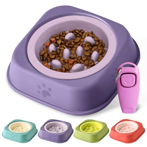 Slow Feeder Hundenäpfe Keramik Welpen Futternapf für kleine Hunde Katze Slow Feeder Bowl Schützende Katze und Hund Schnurrhaare Verhindern Ersticken mit 2-in-1 Multifunktionaler Trainingspfeife Slow Feeder Hundenäpfe Keramik Welpen Futternapf für kleine Hunde Katze Slow Feeder Bowl Schützende Katze und Hund Schnurrhaare Verhindern Ersticken mit 2-in-1 Multifunktionaler Trainingspfeife von AXIIJGL