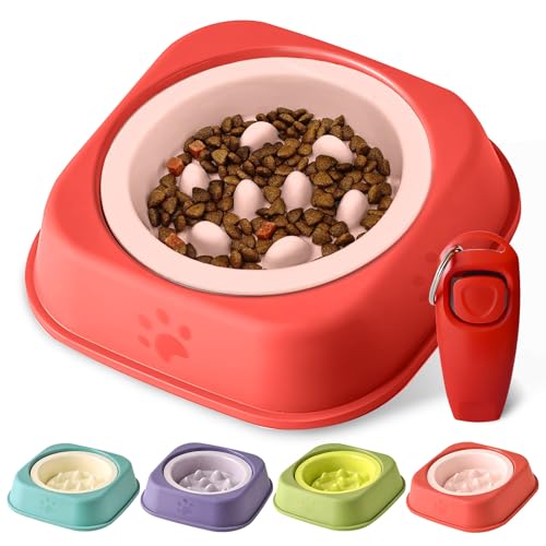 Slow Feeder Hundenäpfe Keramik Welpen Futternapf für kleine Hunde Katze Slow Feeder Bowl Schützende Katze und Hund Schnurrhaare Verhindern Ersticken mit 2-in-1 Multifunktionaler Trainingspfeife Slow Feeder Hundenäpfe Keramik Welpen Futternapf für kleine Hunde Katze Slow Feeder Bowl Schützende Katze und Hund Schnurrhaare Verhindern Ersticken mit 2-in-1 Multifunktionaler Trainingspfeife von AXIIJGL
