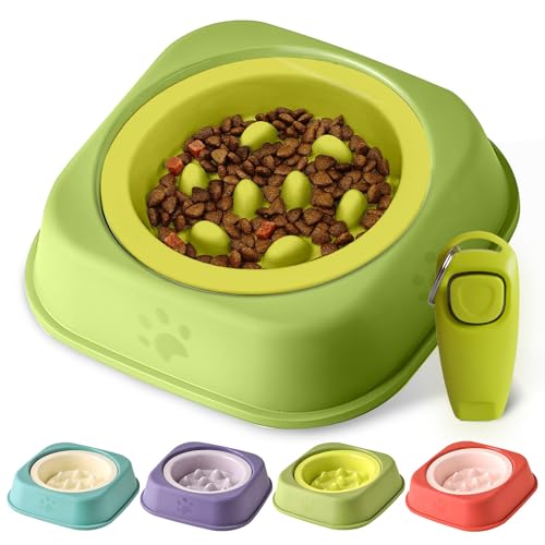 Slow Feeder Hundenäpfe Keramik Welpen Futternapf für kleine Hunde Katze Slow Feeder Bowl Schützende Katze und Hund Schnurrhaare Verhindern Ersticken mit 2-in-1 Multifunktionaler Trainingspfeife Slow Feeder Hundenäpfe Keramik Welpen Futternapf für kleine Hunde Katze Slow Feeder Bowl Schützende Katze und Hund Schnurrhaare Verhindern Ersticken mit 2-in-1 Multifunktionaler Trainingspfeife von AXIIJGL