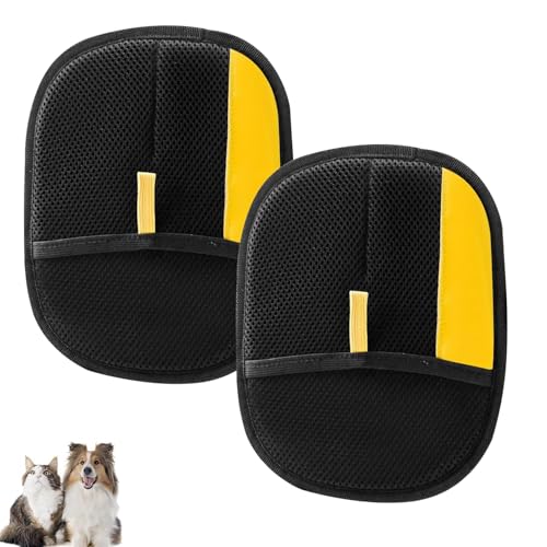 2 Stück Haarentfernungshandschuh Für Haustiere, Katzen Enthaarungshandschuh, Fell Magnet Für Katzenhaare, Waschbar Und Wiederverwendbar, Geeignet Für Sofas, Bettwäsche, Kleidung, Grooming Gloves von AXOBOG