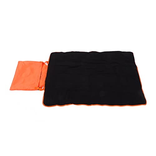 AXOC Haustier-Schlafmatte für den Außenbereich, tragbar, weich, faltbar, maschinenwaschbar, für Reisen, Mehrzweck (Orange mit schwarzer Polyesterschicht) von AXOC
