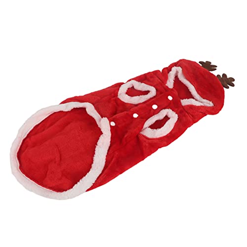 AXOC Haustier-Weihnachtskleidung, lustiges verdicktes Weihnachtsmann-Design-Weihnachtskostüm für Hundekatzen XXL von buhb