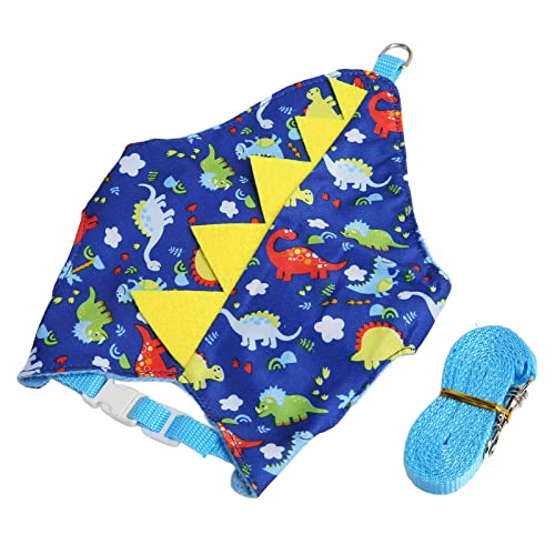 AXOC Kaninchen-Kleidung für Haustiere, Haustier-Kleidungslinie niedlicher Blauer Polyester-Flanell für Partei Blauer Dinosaurier von AXOC