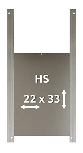 AXT-Electronic Alu-Hühnertür/Hühnerklappe, Größe S, 22x33cm, für Elektronische Pförtner, Aluminium-Konstruktion, passend für kleine bis mittelgroße Hühnerrassen, einfache Montage, Marderschutz von AXT-Electronic