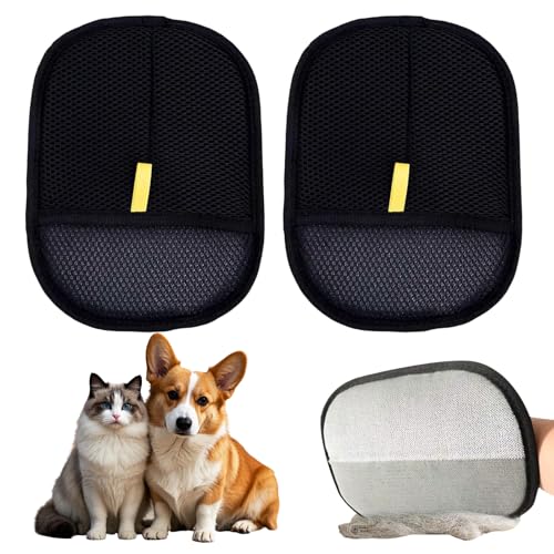 2 Pcs Fellmagnet Handschuh, Doppelseitige Fellhandschuhe Fingerlos Katze- Fell Magnet Handschuhe, Wiederverwendbare Katzen Handschuhe Fellpflege für Glattes und Gesundes Fell für Sofas Kleidung 2 Pcs Fellmagnet Handschuh, Doppelseitige Fellhandschuhe Fingerlos Katze- Fell Magnet Handschuhe, Wiederverwendbare Katzen Handschuhe Fellpflege für Glattes und Gesundes Fell für Sofas Kleidung von AXVRAV