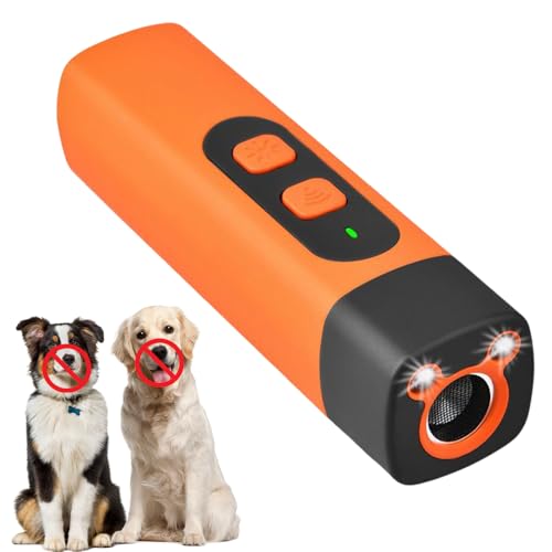 AXVRAV Ultraschall Antibell Gerät, LED-Taschenlampe Bellen Stopper mit 3 Einstellbaren Frequenzen Schonendes Ultraschall Wiederaufladbare Portable für Hunde Haustiere Von Hundetrainern Entwickelt von AXVRAV