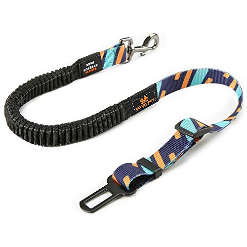 AYADA Anschnallgurt Hund Auto Elastischem Verstellbar Bungee Reflektierendem Nylon,Hundegurt Rückbank Reise Geschirr Sicherheitsgurt fix Gurt Katzen Hausti Leine Zubehör Karabin (Lila) von AYADA