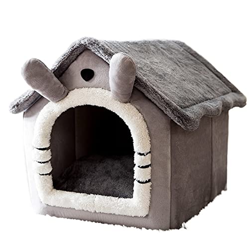 AYBAL Atmungsaktives, warmes Plüsch-Haustierbett, waschbares, weiches Katzenkissen, Zwinger for kleine Metier werdende Hunde, Katzen, Heimtierbedarf (Color : 1, Size : M 44X36CM) von AYBAL