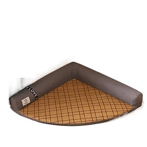 AYBAL Ecknestkissen for Hunde, Hundematte, Zubehör for Hunde, abnehmbar, waschbar, Sommernest, Katzenmatte, Bettbett for schlaffe Hundebetten (Color : Grey, Size : M (42x30x9)) von AYBAL