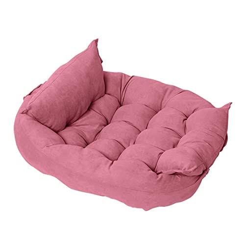 AYBAL Faltbares, superleichtes Haustierbett mit Kissen, Zwinger, Hund, Katze, Winter, warme Schlafmatte for kleine Welpen, Kissen, Matte, Katzenzubehör (Color : Pink) von AYBAL