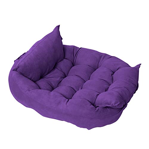 AYBAL Faltbares, superleichtes Haustierbett mit Kissen, Zwinger, Hund, Katze, Winter, warme Schlafmatte for kleine Welpen, Kissen, Matte, Katzenzubehör (Color : Purle) von AYBAL