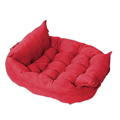 AYBAL Faltbares, superleichtes Haustierbett mit Kissen, Zwinger, Hund, Katze, Winter, warme Schlafmatte for kleine Welpen, Kissen, Matte, Katzenzubehör (Color : Red) von AYBAL