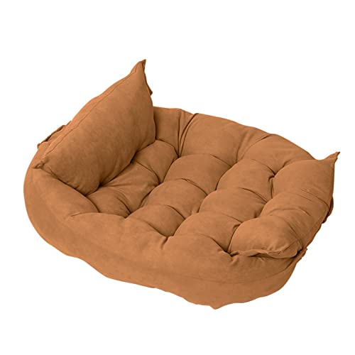 AYBAL Faltbares, superleichtes Haustierbett mit Kissen, Zwinger, Hund, Katze, Winter, warme Schlafmatte for kleine Welpen, Kissen, Matte, Katzenzubehör (Color : Yellow) von AYBAL