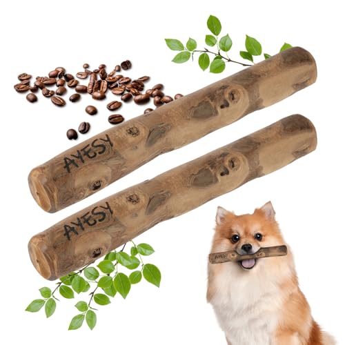 AYESY Kaffeeholz für Hunde, 2 Stück Natürlicher Kaffeeholz Kaustab Holzknochen Hundespielzeug Kauknochen für Zahnreinigung Hundezubehör Größe S-für Hunde 4-8kg Körpergewicht AYESY Kaffeeholz für Hunde, 2 Stück Natürlicher Kaffeeholz Kaustab Holzknochen Hundespielzeug Kauknochen für Zahnreinigung Hundezubehör Größe S-für Hunde 4-8kg Körpergewicht von AYESY