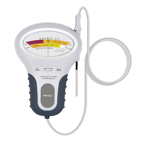 AYJYZHIAG 2 in 1 PH-Chlormessgerät Cl2-Tester PH-Wasserqualitätsprüfgerät Professionelle Chlormessung for Schwimmbadaquarien(Round) von AYJYZHIAG