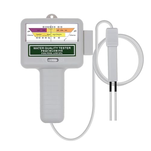 AYJYZHIAG 2 in 1 PH-Chlormessgerät Cl2-Tester PH-Wasserqualitätsprüfgerät Professionelle Chlormessung for Schwimmbadaquarien(Square) von AYJYZHIAG