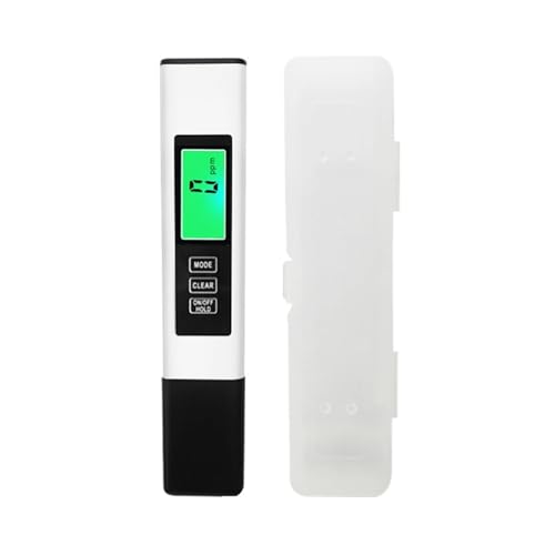 AYJYZHIAG 3-in-1-Stift zur erweiterten Prüfung und Überwachung der Wasserqualität, genaue Messung von TDS, EC, Leitfähigkeit Temperatur, zweifarbige Hintergrundbeleuchtung(White ABS Box) von AYJYZHIAG