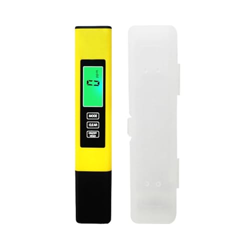 AYJYZHIAG 3-in-1-Stift zur erweiterten Prüfung und Überwachung der Wasserqualität, genaue Messung von TDS, EC, Leitfähigkeit Temperatur, zweifarbige Hintergrundbeleuchtung(Yellow ABS Box) von AYJYZHIAG