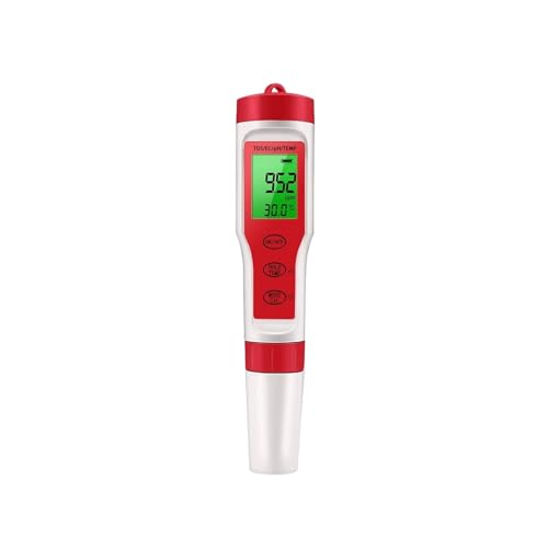 AYJYZHIAG 4 in 1 PH TDS EC Temperaturmessgerät Tester Pocket Wasserqualitätsprüfung for Trinkwasser Hydroponische Aquarien(with Backlight) von AYJYZHIAG