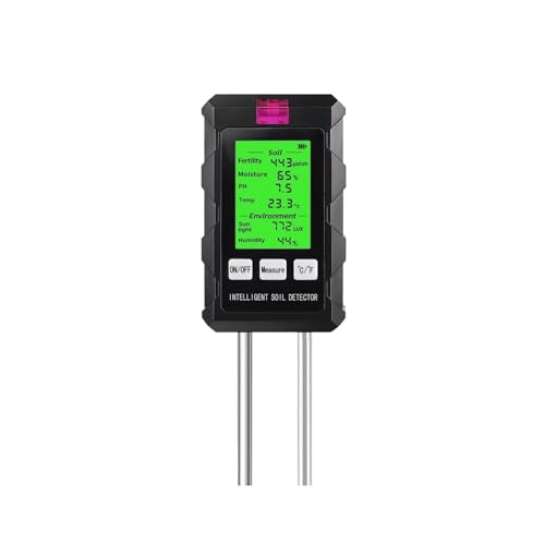 AYJYZHIAG 6-in-1-Digital-Bodentester, multifunktionaler Boden-PH-Detektor, Feuchtigkeits- und Fruchtbarkeits-PH-Temperatur- Feuchtigkeitslichtmesser for den Garten von AYJYZHIAG