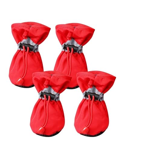 Hundeschuhe,Pfotenschutz Hund 4 Haustier-Schuhe mit weicher Sohle, wasserdichte Regenstiefel, Hundeschuhe, rutschfeste, schmutzabweisende Füße, im Freien, verdickt, geeignet for Kätzchen(Red cotton,XS Hundeschuhe,Pfotenschutz Hund 4 Haustier-Schuhe mit weicher Sohle, wasserdichte Regenstiefel, Hundeschuhe, rutschfeste, schmutzabweisende Füße, im Freien, verdickt, geeignet for Kätzchen(Red cotton,XS von AYKANING