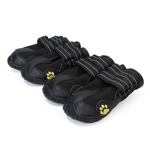 Hundeschuhe,Pfotenschutz Hund Hundestiefel, wasserdichte Hundeschuhe, Hundestiefel mit reflektierender, robuster, Rutschfester Sohle und rutschfesten Outdoor-Schuhen for große Hunde, 4 Stück(Size 7) Hundeschuhe,Pfotenschutz Hund Hundestiefel, wasserdichte Hundeschuhe, Hundestiefel mit reflektierender, robuster, Rutschfester Sohle und rutschfesten Outdoor-Schuhen for große Hunde, 4 Stück(Size 7) von AYKANING