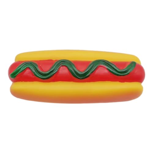 AYKHDS Unzerstörbares Hundespielzeug, bissfestes Hot-Dog-geformtes Gesangsspielzeug, robustes Hundespielzeug mit Naturkautschuk, Welpen-Kauspielzeug zum Zahnen, Hundespielzeug für aggressive Kauer AYKHDS Unzerstörbares Hundespielzeug, bissfestes Hot-Dog-geformtes Gesangsspielzeug, robustes Hundespielzeug mit Naturkautschuk, Welpen-Kauspielzeug zum Zahnen, Hundespielzeug für aggressive Kauer von AYKHDS