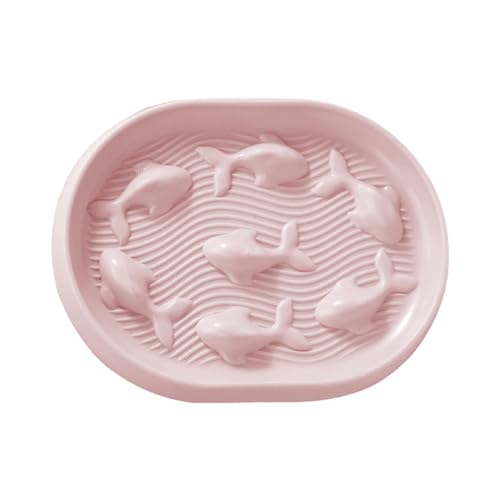 Hund Slow Feeder Bowl, Slow Eating Hundenapf, Slow Feeder Hundenäpfe, Slow Feeder Hundenäpfe, Anti-Ersticken Puzzle Hundefutterschalen, Anti-Rutsch-Fischsäule Hund Futternäpfe für Haustiere (Rosa) von AYKHDS