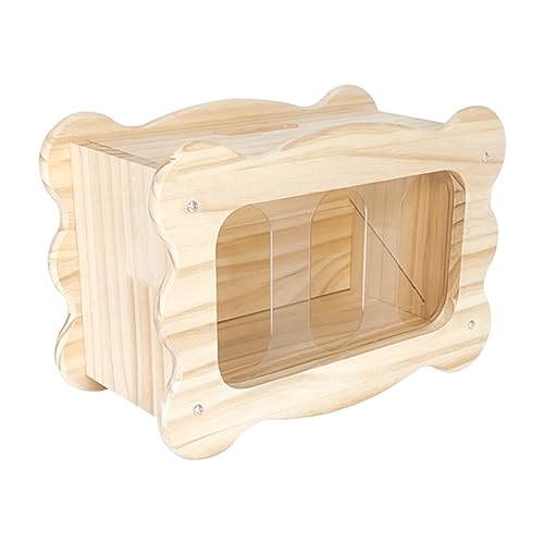 Kaninchen Heuraufe Sicher Holz Bunny Feeder Manger Heu Feeder Bunny Gras Halter für Kleintiere Futterspender Ständer Heu Box Käfig Zubehör von AYKHDS