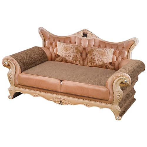Katzenkratzer Sofa Bett, Wellpappe Kratzlounge Luxus Kratzbaum Möbelschutz mit Strukturierter Katzenkratzmatte Wohnzimmer Balkon Hof von AYKHDS
