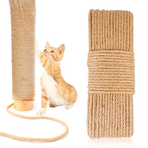 5 mm natürliches Sisalseil für Katzenkratzer, Katzenbaum, Schnur für Katzenkratzbaum, Ersatzteile für Kätzchen, Baum, Katzenturm, Teppichkratzer, 50m 5 mm natürliches Sisalseil für Katzenkratzer, Katzenbaum, Schnur für Katzenkratzbaum, Ersatzteile für Kätzchen, Baum, Katzenturm, Teppichkratzer, 50m von AYLIORUY