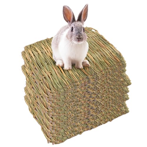 AYLIORUY Kaninchen-Grasmatten, 27,9 x 20,1 cm, natürlich, gewebt, Kaninchen, Bett, Käfig-Matten, Haustier-Bettwäsche, kühlendes Schlafen, Nistspielzeug für Hamster, Hasen, Chinchillas, AYLIORUY Kaninchen-Grasmatten, 27,9 x 20,1 cm, natürlich, gewebt, Kaninchen, Bett, Käfig-Matten, Haustier-Bettwäsche, kühlendes Schlafen, Nistspielzeug für Hamster, Hasen, Chinchillas, von AYLIORUY