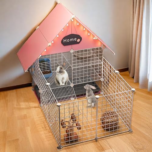 Höherer Zaun Kleintier Laufstall Bunny Cottage Haustier Laufstall Kleine Haustiere Toilette für Meerschweinchen Kätzchen Welpen Spielstall Bunny Laufstall Indoor Outdoor Tragbar Metalldraht Hofzaun Höherer Zaun Kleintier Laufstall Bunny Cottage Haustier Laufstall Kleine Haustiere Toilette für Meerschweinchen Kätzchen Welpen Spielstall Bunny Laufstall Indoor Outdoor Tragbar Metalldraht Hofzaun von AYLIORUY